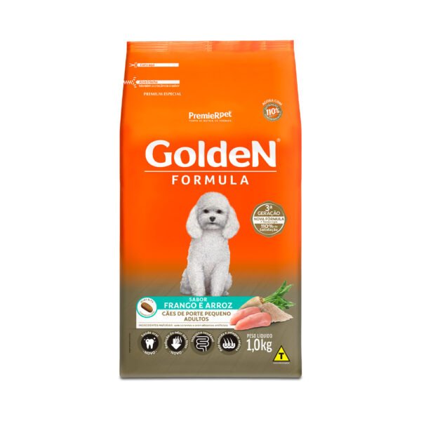Ração Golden Fórmula Cães Adultos Raças Pequenas Frango e Arroz Mini Bits 1kg