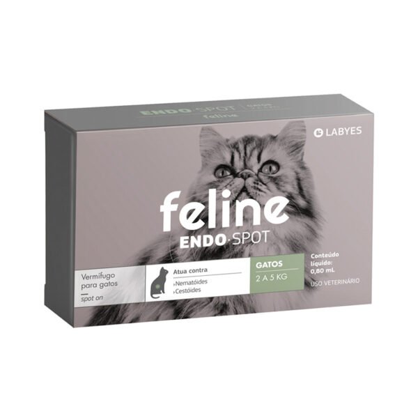 Vermífugo Labyes Feline Endospot para Gatos de 2 a 5kg