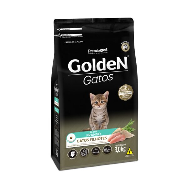 Ração Golden para Gatos Filhotes Sabor Frango - 3kg - Image 2
