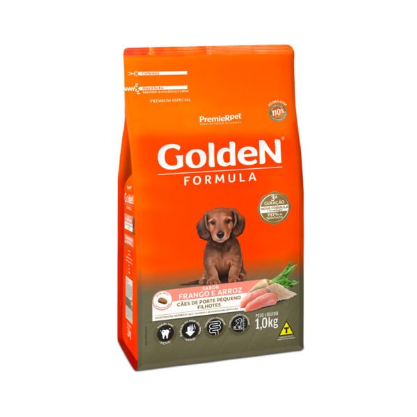 Ração Golden Fórmula Mini Bits para Cães Filhotes de Porte Pequeno Sabor Frango e Arroz 1kg - Image 2