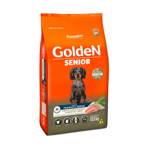 Ração Golden Fórmula Mini Bits para Cães Senior de Porte Pequeno Sabor Frango e Arroz 10,1kg - Image 2