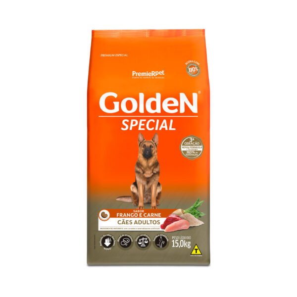Ração Golden Special para Cães Adultos Sabor Frango e Carne -15kg