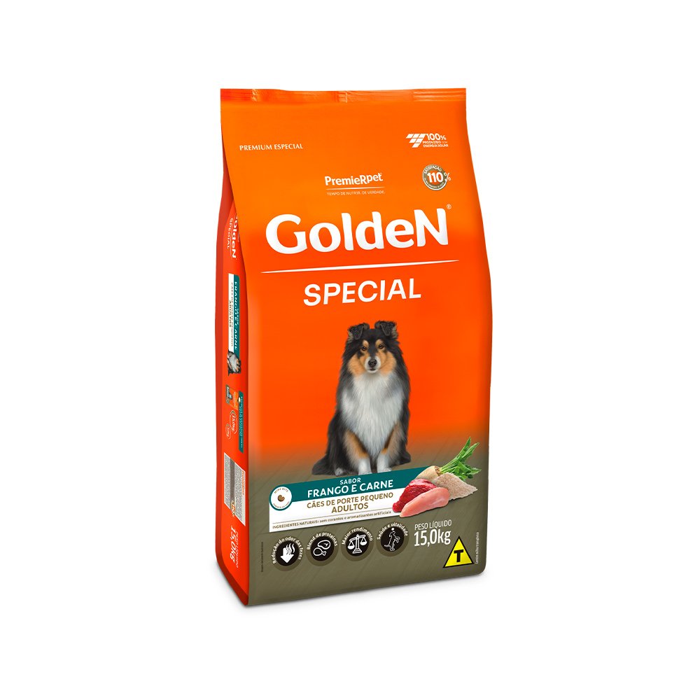 Ração Golden Special para Cães Adultos de Porte Pequeno Sabor Frango e Carne - 15kg - Image 2